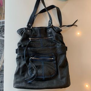 Zadig & Voltaire Cabas Touly bag - blue stitching